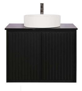 HAWAII 750mm WALL HUNG CABINET ONLY BLACK