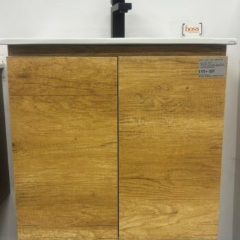 VENICE 600 X 460mm WALL HUNG VANITY 1TH NATURAL OAK