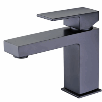 SANTORINI BASIN MIXER SQUARE LEVER 35mm BLACK