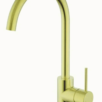 RABANA ROUND PIN LEVER GOOSENECK SINK MIXER BG