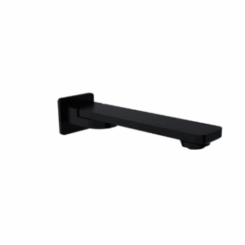 SANTORINI SQUARE 180mm BATH OUTLET BLACK