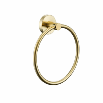 BOSS RABANA ROUND TOWEL RING BRUSH GOLD