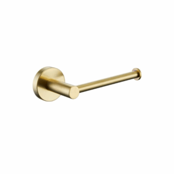 BOSS ROUND TOILET ROLL HOLDER STRAIGHT BRUSH GOLD